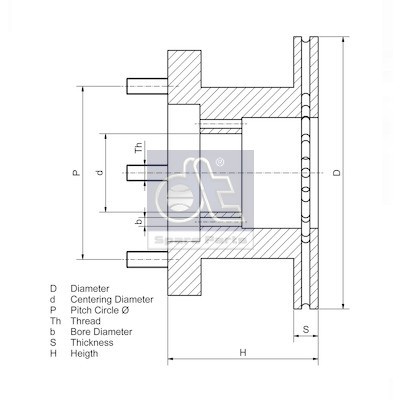 Слика на Кочионен диск DT Spare Parts 7.36018