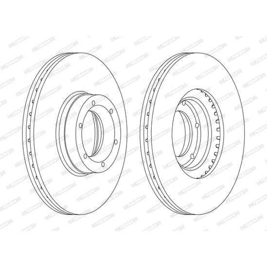 Слика на кочионен диск FERODO PREMIER Coat+ disc DDF1067C за Renault Master 2 Platform (ED,HD,UD) 2.2 dCI 90 - 90 коњи дизел