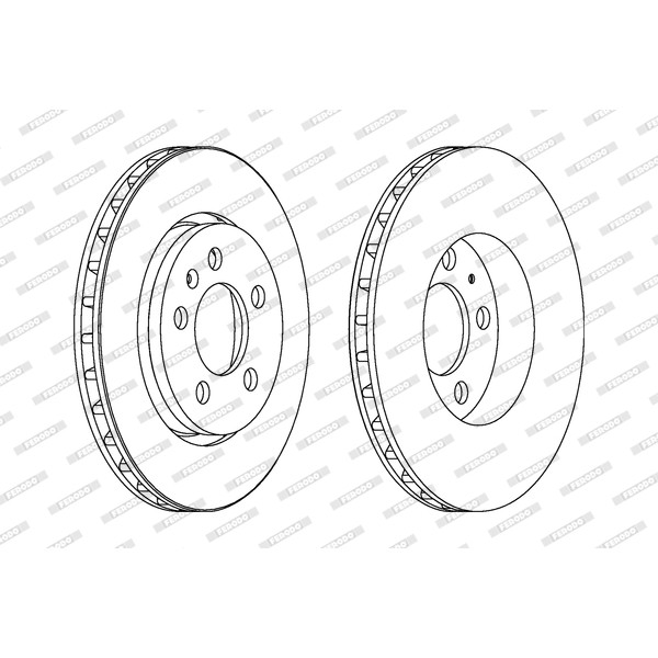 Слика на кочионен диск FERODO PREMIER Coat+ disc DDF1154C за VW Jetta 4 Estate (1J6) 2.3 V5 - 170 коњи бензин