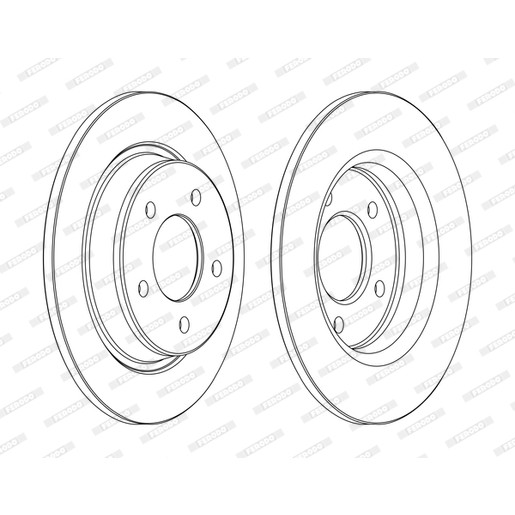 Слика на кочионен диск FERODO PREMIER Coat+ disc DDF1546C за Mazda 5 (CR19) 2.0 - 146 коњи бензин