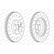 Слика 1 на кочионен диск FERODO PREMIER Coat+ disc DDF1639C-1