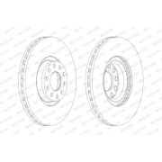 Слика 1 на кочионен диск FERODO PREMIER Coat+ disc DDF1983C-1