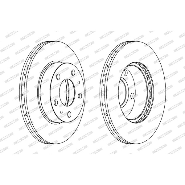 Слика на кочионен диск FERODO PREMIER Coat+ disc DDF768C за Citroen Relay Platform 230 2.5 D - 86 коњи дизел