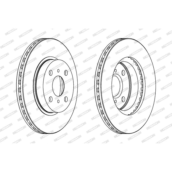 Слика на кочионен диск FERODO PREMIER Coat+ disc DDF794C за Toyota Corolla Wagon (E10) 1.3 12V (EE100_) - 72 коњи бензин