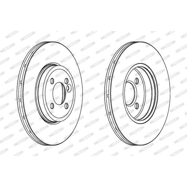 Слика на кочионен диск FERODO PREMIER High Carbon DDF1711C за Mini (R50,R53) Hatchback Cooper S - 170 коњи бензин