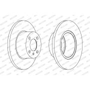 Слика 1 на кочионен диск FERODO PREMIER DDF075