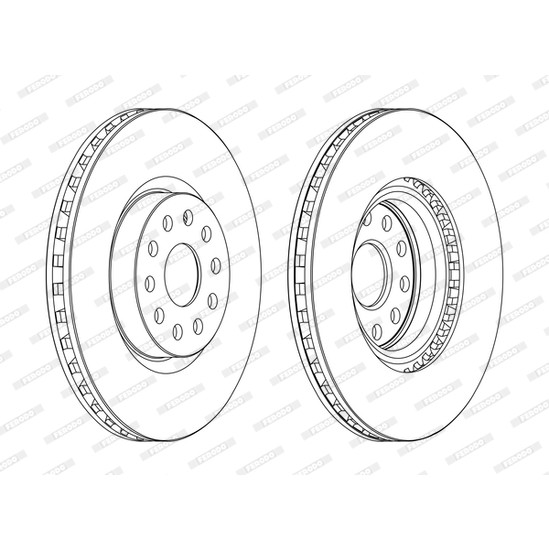 Слика на кочионен диск FERODO PREMIER DDF1062C за Alfa Romeo 166 Sedan 3.2 V6 24V - 240 коњи бензин
