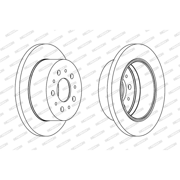 Слика на кочионен диск FERODO PREMIER DDF1144C за Citroen Relay Platform 230 2.5 D 4x4 - 86 коњи дизел