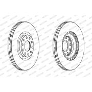 Слика 1 на кочионен диск FERODO PREMIER DDF1166C-1