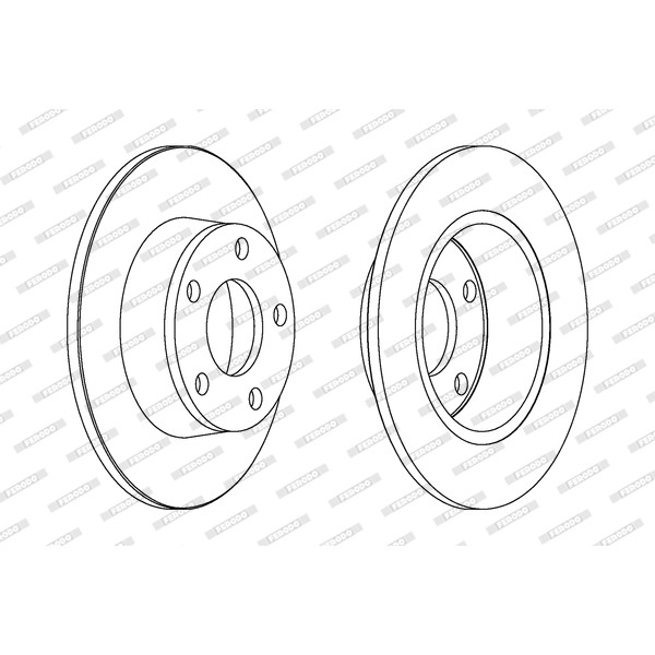 Слика на кочионен диск FERODO PREMIER DDF1190 за Audi A6 Sedan (4B, C5) 2.4 quattro - 163 коњи бензин