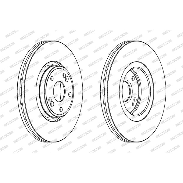 Слика на кочионен диск FERODO PREMIER DDF1205C за Renault Laguna 2 Sport Tourer (KG0-1) 2.0 16V IDE (KG0N) - 140 коњи бензин