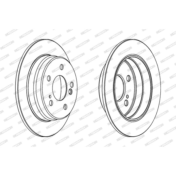 Слика на кочионен диск FERODO PREMIER DDF122 за Mercedes E-class (w124) 300 D (124.130) - 110 коњи дизел