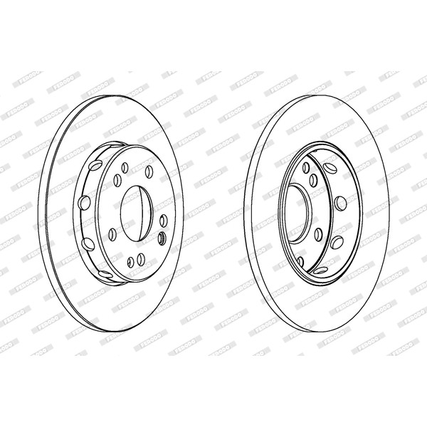 Слика на кочионен диск FERODO PREMIER DDF124C за Mercedes S-class Saloon (w124) 200 D (124.120) - 72 коњи дизел