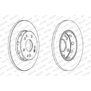 Слика 1 на кочионен диск FERODO PREMIER DDF124C