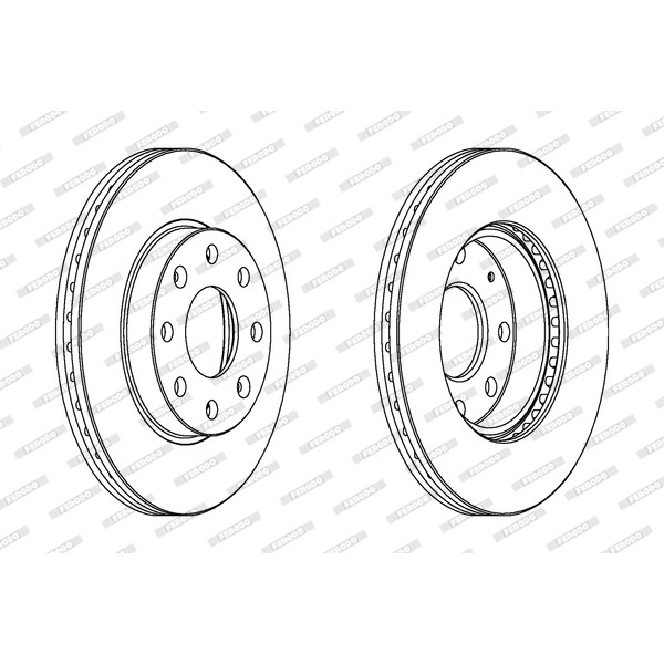 Слика на кочионен диск FERODO PREMIER DDF1279C за CHEVROLET AGILE 1.4 - 92 коњи бензин