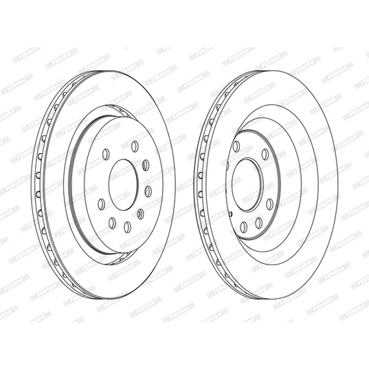 Слика на кочионен диск FERODO PREMIER DDF1289C за Opel Signum 1.9 CDTI - 100 коњи дизел