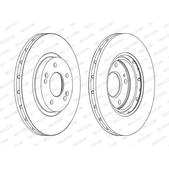 Слика на кочионен диск FERODO PREMIER DDF1292C за Mitsubishi ASX (GA W) 2.0 i - 150 коњи бензин
