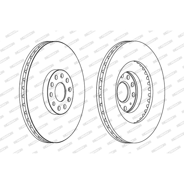 Слика на кочионен диск FERODO PREMIER DDF1504C-1 за VW Golf 6 (5K1) 2.0 4motion - 260 коњи бензин