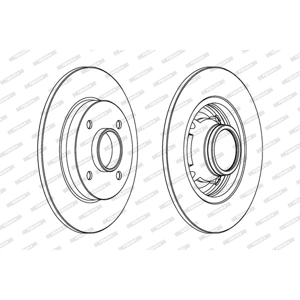 Слика на кочионен диск FERODO PREMIER DDF1564C-1 за Citroen C4 Coupe LA 1.6 HDi - 109 коњи дизел