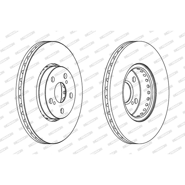 Слика на кочионен диск FERODO PREMIER DDF1575C за Toyota Avensis Station Wagon (T22) 1.8 VVT-i - 129 коњи бензин
