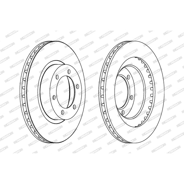 Слика на кочионен диск FERODO PREMIER DDF1594C за Toyota Land Cruiser (J12) 4.0 - 243 коњи бензин