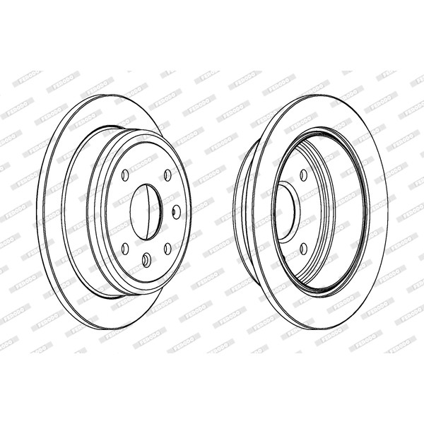 Слика на кочионен диск FERODO PREMIER DDF1606C за Daewoo Lacetti Saloon J200 1.8 CDX - 122 коњи бензин