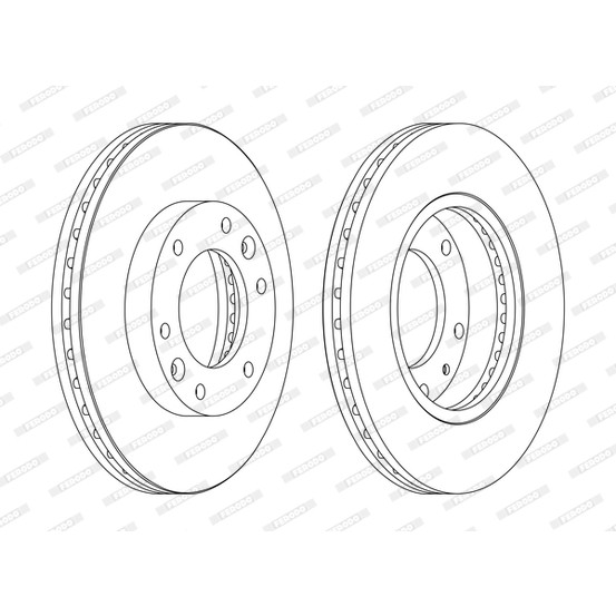 Слика на кочионен диск FERODO PREMIER DDF1612C за Kia Carnival 3 (VQ) 2.7 V6 - 189 коњи бензин