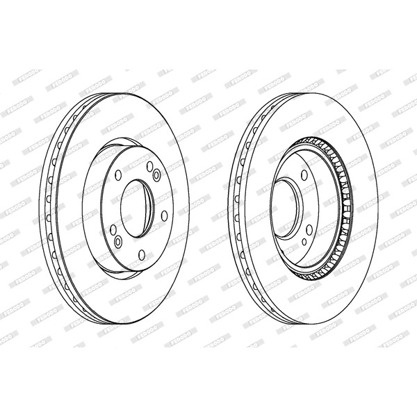 Слика на кочионен диск FERODO PREMIER DDF1619C за Hyundai Coupe (GK) 1.6 16V - 105 коњи бензин