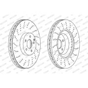 Слика 1 на кочионен диск FERODO PREMIER DDF1637C-1