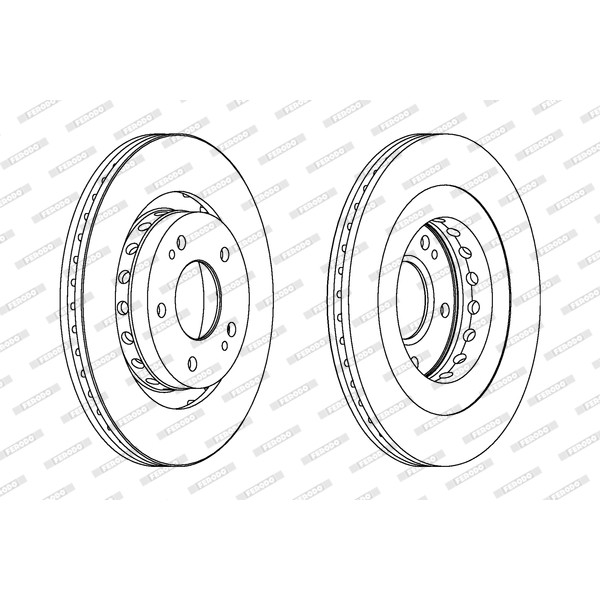 Слика на кочионен диск FERODO PREMIER DDF1642 за Mitsubishi Outlander (CU)  - 140 коњи бензин