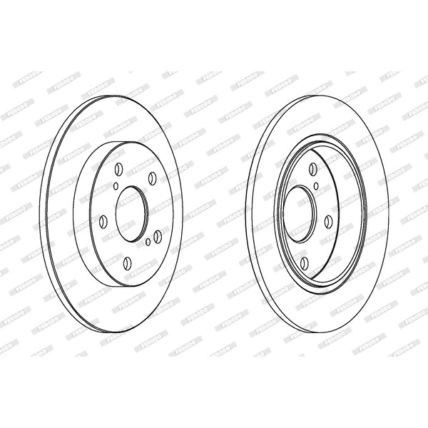 Слика на кочионен диск FERODO PREMIER DDF1645C за Toyota Corolla (NZE18, ZRE18) 1.6 - 132 коњи бензин