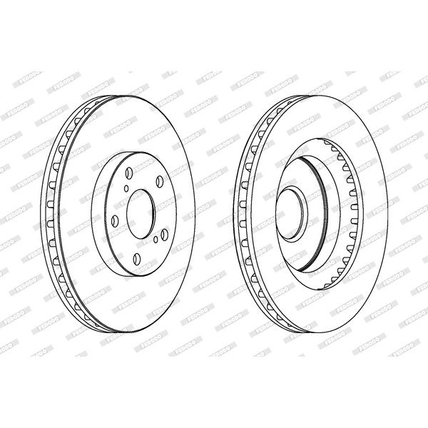 Слика на кочионен диск FERODO PREMIER DDF1646C за Toyota Camry Sedan (XV4) 2.4 VVTi - 167 коњи бензин