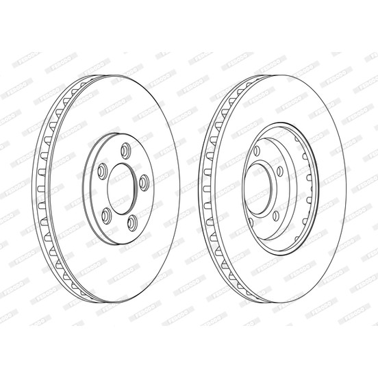 Слика на кочионен диск FERODO PREMIER DDF1648C за Jaguar S-Type Saloon (CCX) 4.2 V8 - 298 коњи бензин