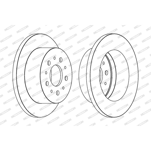 Слика на кочионен диск FERODO PREMIER DDF1653 за Fiat Ducato BUS 250 130 Multijet 2,3 D - 131 коњи дизел