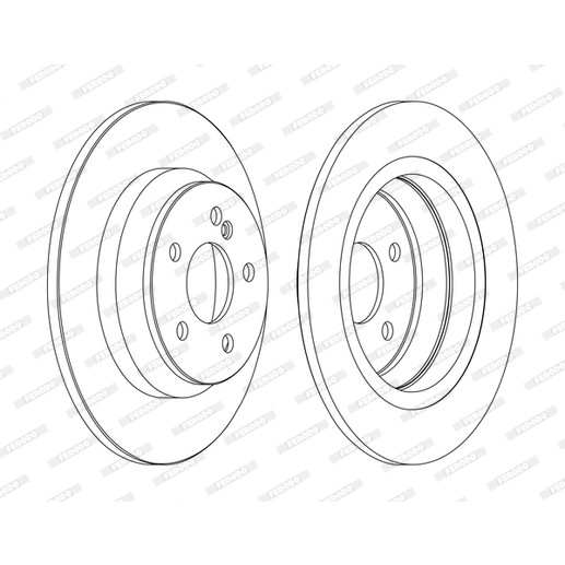 Слика на кочионен диск FERODO PREMIER DDF1675C за Mercedes S-class Saloon (w220) S 320 (220.065, 220.165) - 224 коњи бензин