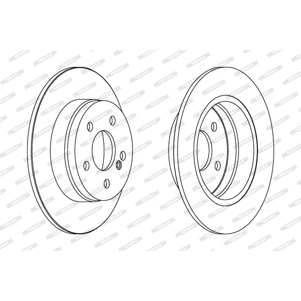 Слика на кочионен диск FERODO PREMIER DDF1689C за Mercedes C-class Estate (s204) C 200 CDI (204.201) - 136 коњи дизел