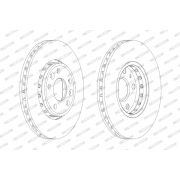 Слика 1 на кочионен диск FERODO PREMIER DDF1726C