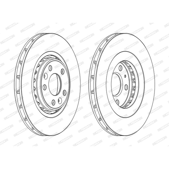 Слика на кочионен диск FERODO PREMIER DDF1727C за Renault Laguna Coupe (DT0-1) 2.0 dCi (DT01, DT09, DT12, DT1D) - 150 коњи дизел