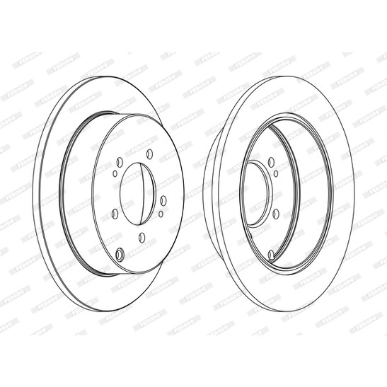 Слика на кочионен диск FERODO PREMIER DDF1737C за Mitsubishi Outlander (CW) (CW6W) - 220 коњи бензин
