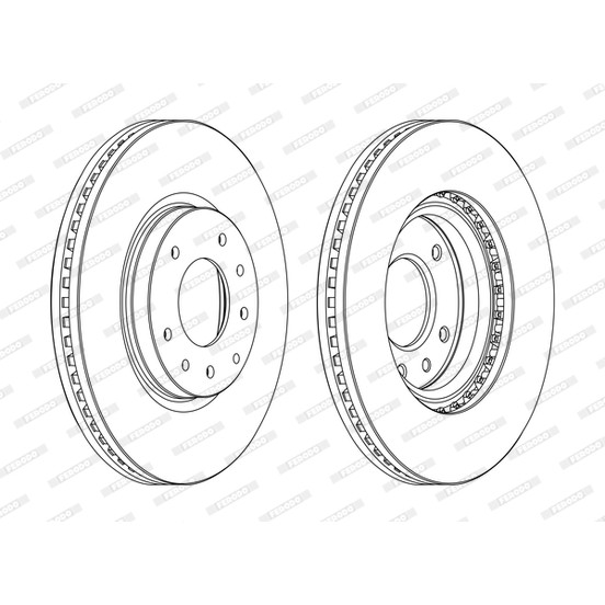 Слика на кочионен диск FERODO PREMIER DDF1768C за Mazda CX-7 (ER) 2.2 MZR-CD - 173 коњи дизел