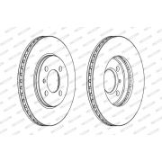 Слика 1 на кочионен диск FERODO PREMIER DDF182C