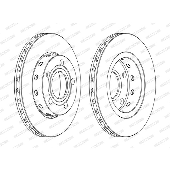 Слика на кочионен диск FERODO PREMIER DDF1887C за Audi A4 Sedan (8D2, B5) 1.9 TDI quattro - 116 коњи дизел