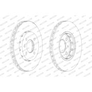 Слика 1 на кочионен диск FERODO PREMIER DDF2184