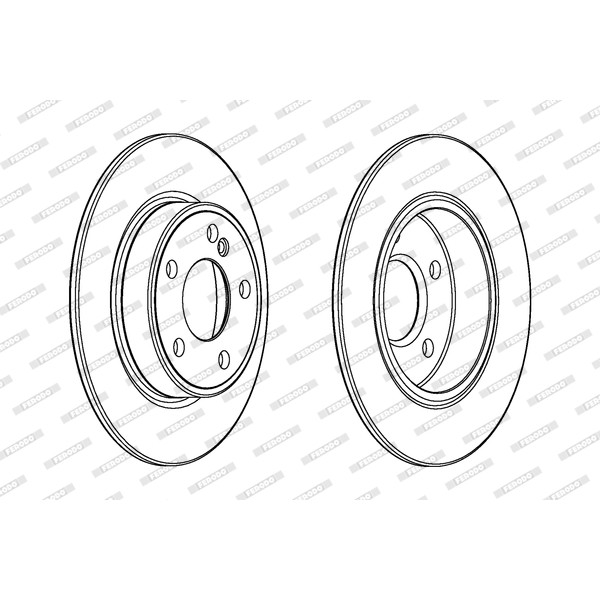 Слика на кочионен диск FERODO PREMIER DDF2335C за Mercedes B-Class (w246) B 200 CDI (246.201) - 136 коњи дизел