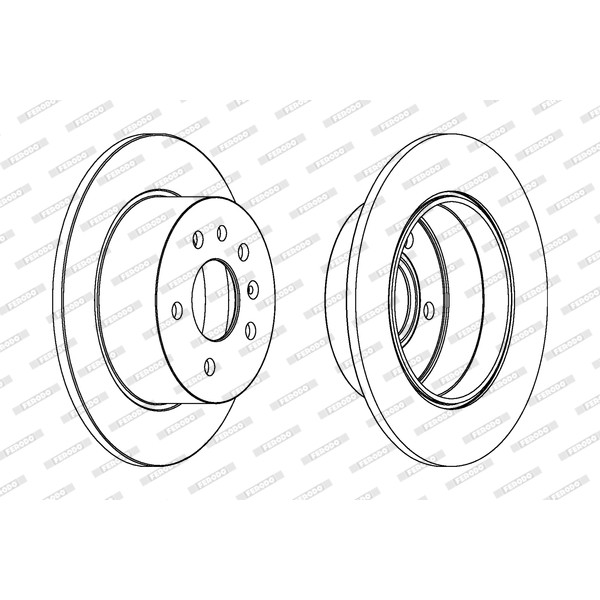 Слика на кочионен диск FERODO PREMIER DDF239 за Opel Senator B 3.0 i - 177 коњи бензин