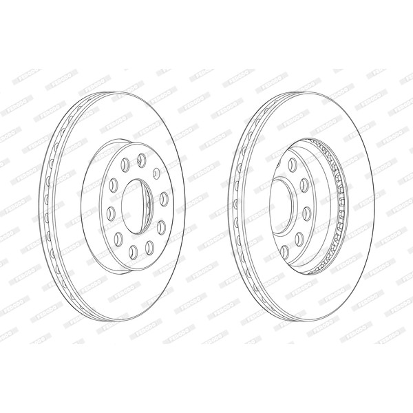 Слика на кочионен диск FERODO PREMIER DDF2400C-1 за Seat Leon SC (5F5) 1.2 TSI - 110 коњи бензин