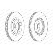 Слика 1 на кочионен диск FERODO PREMIER DDF2401C-1