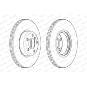 Слика 1 на кочионен диск FERODO PREMIER DDF2403C-1