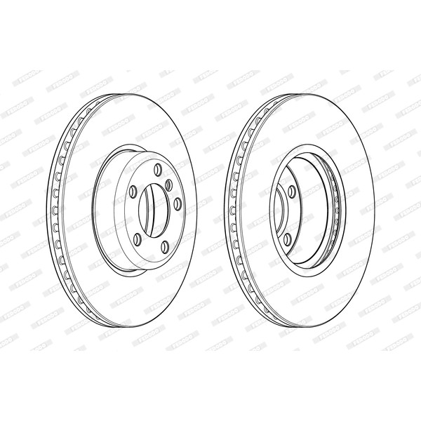 Слика на кочионен диск FERODO PREMIER DDF2403C-1 за BMW 3 Touring F31 318 d - 150 коњи дизел