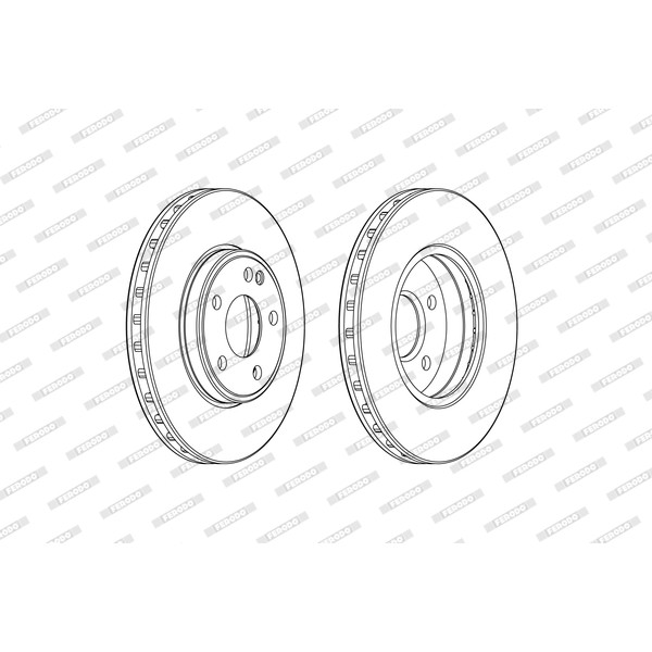 Слика на кочионен диск FERODO PREMIER DDF2460C за Mercedes B-Class (w246) B 200 CDI (246.201) - 136 коњи дизел